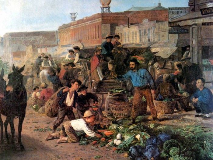 JLM-1850-Wilhelm Hahn-Sansome Street Market. , 