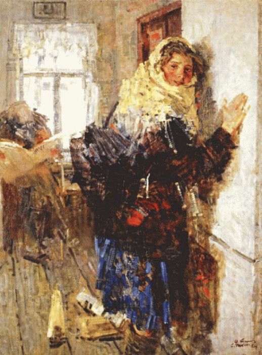 tkachev the postgirl in winter early-1950s. 