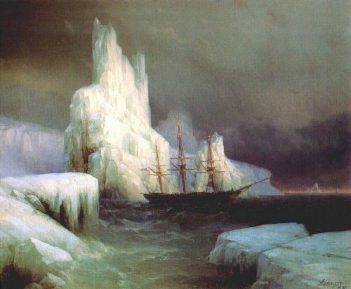 aivazovsky icebergs 1870.   