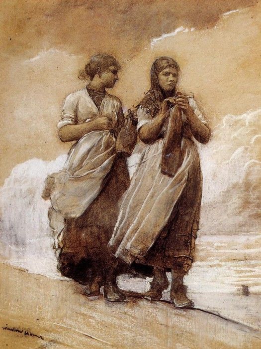 Homer Winslow Fishergirls on Shore Tynemouth. , 