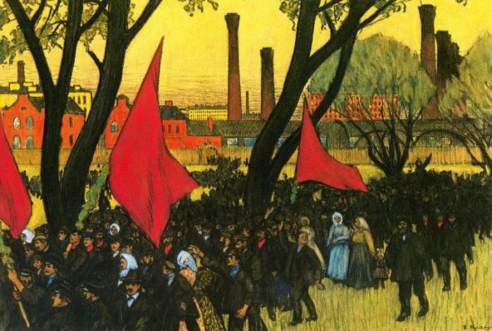May Day Demostration at the putilov Plant. ,  (1878-1927)