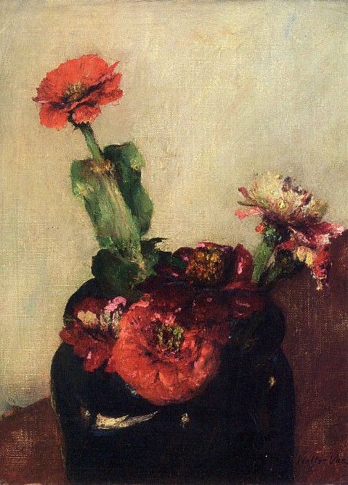 Vaes Walter Red Flowers In A Vase. Vaes, 