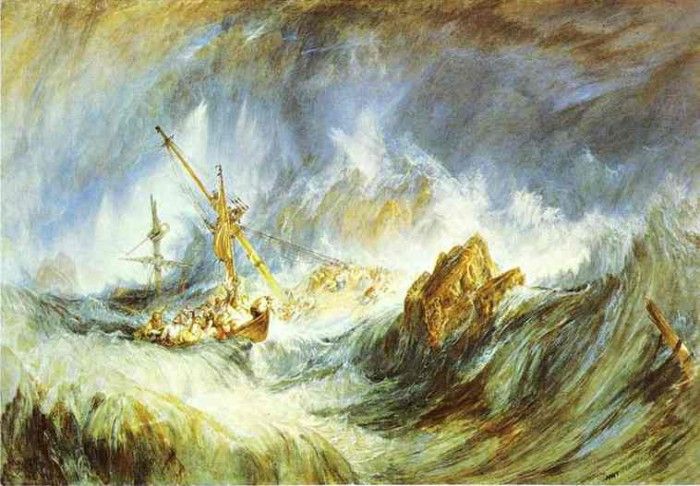 William Turner - A Storm (Shipwreck). 
