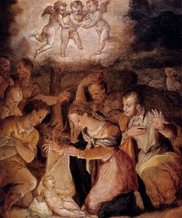 Vasari Giorgio The Nativity With The Adoration Of The Shepherds. , 