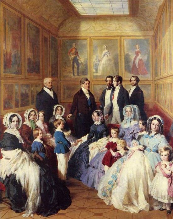 Winterhalter Franz Xavier Queen Victoria and Prince Albert with the Family of King Louis Philippe. ,  