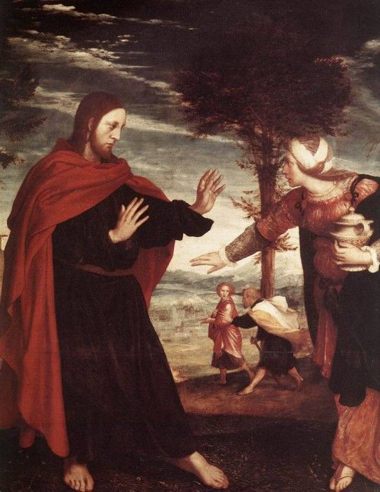 Holbien the Younger Noli me Tangere detail 1.   