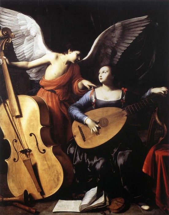 SARACENI Carlo Saint Cecilia And The Angel. Saraceni 