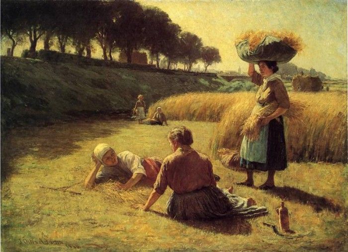 Adams John Ottis Gleaners at Rest aka Nooning. ,  Ottis