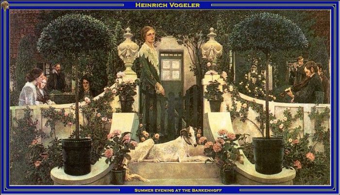 PO Vp S2 41 Vogeler-Summer evening at the Barkenhoff. ��������
