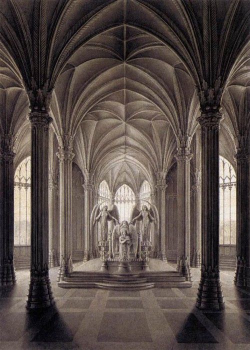 SCHINKEL Karl Friedrich Study For A Monument To Queen Louise. ,  