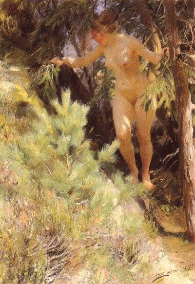 Zorn Nude under a fir. , 