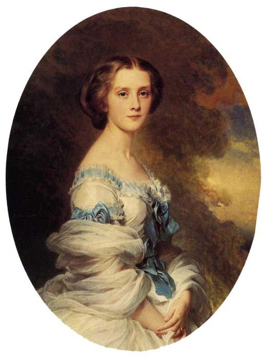 Winterhalter Franz Xavier Melanie de Bussiere Comtesse Edmond de Pourtales 1857. ,  