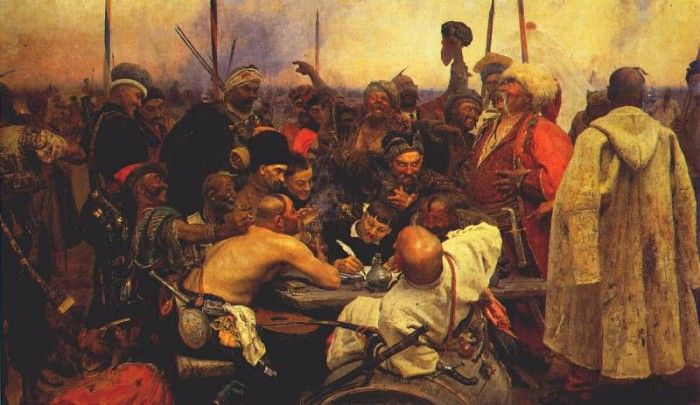 repin zaporozhian cossacks 1880-91. ,  