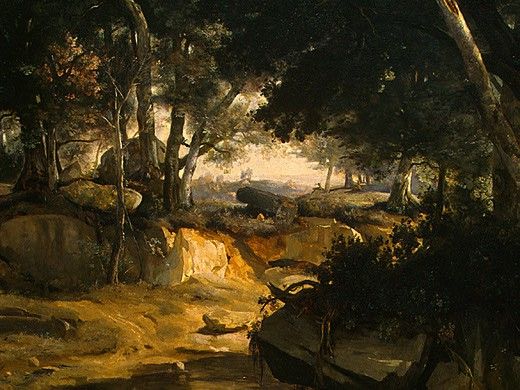 Corot Forest of Fontainebleau, c. 1830, Detalj 2, NG Washing. , --