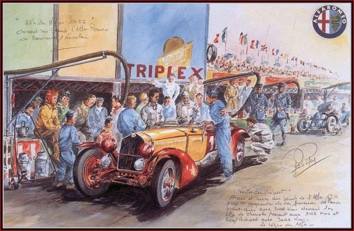 c 1933 the alfa romeo nr 11 driven by sommer and nuvolari.  