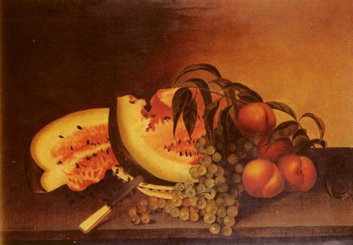 Peale Rubens Still Life With Watermelon. , 