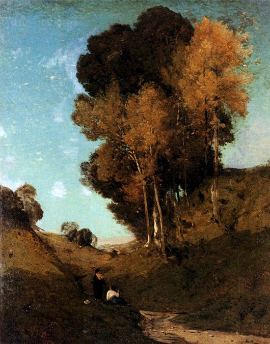Harpignies Henri Joseph Ravin Souvenir De La Campagne De Rome. Harpignies, -