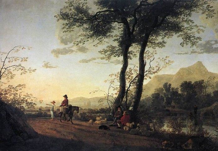 CUYP Aelbert A Road Near A River. , Aelbert