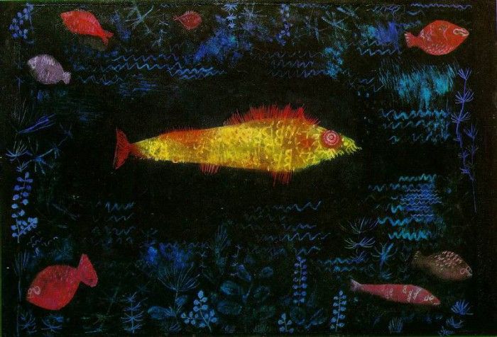 Klee The goldfish, 1925, Oil and watercolor on paper, mounte. , 