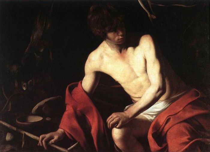 Caravaggio Baptist Galleria Nazionale dArte Antica, Rome. ,   