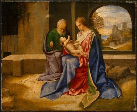 GIORGIONE THE HOLY FAMILY, PROBABLY C. 1500, NGW. ���������
