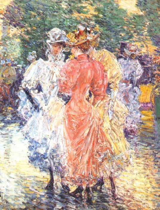 hassam conversation on the avenue 1892. , 