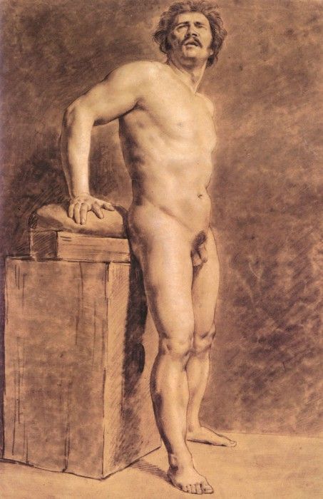 Delacroix Eugene Male Academy Figure. , 