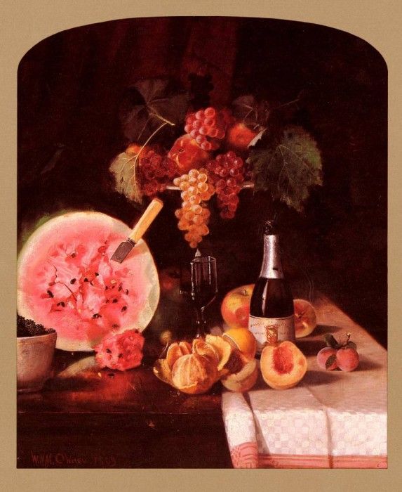 Chase William Merritt Still Life With Watermelon. ,  