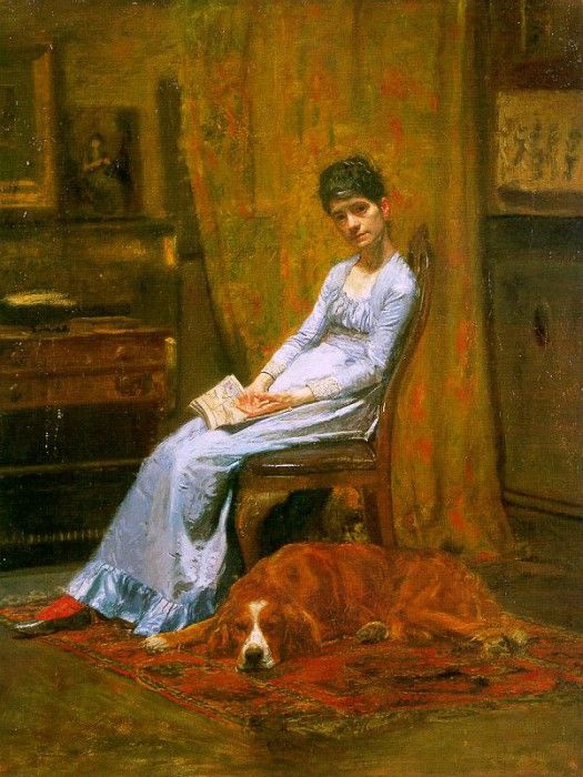 Eakins The Artists Wife and his Setter Dog (Susan Macdowell. , 