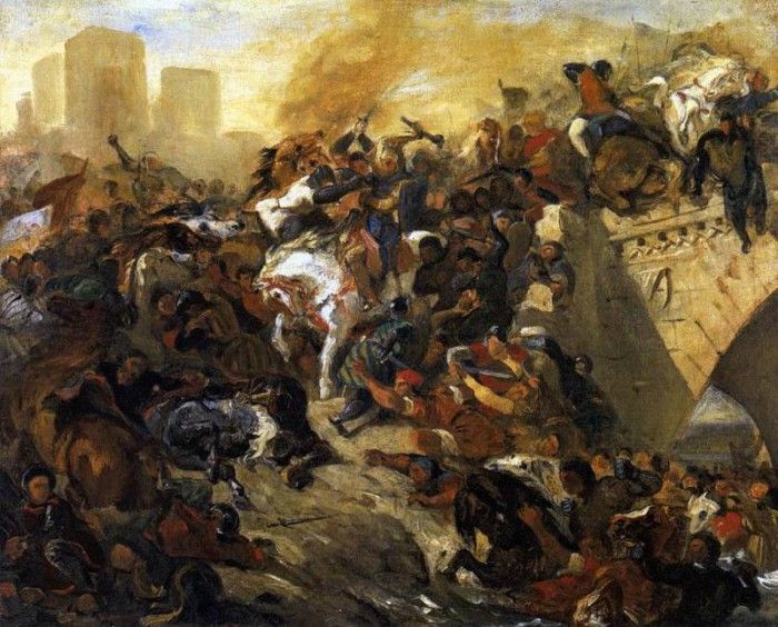 DELACROIX Eugene The Battle of Taillebourg draft. , 