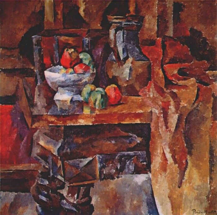 rozhdestvensky still life, apples 1918. 