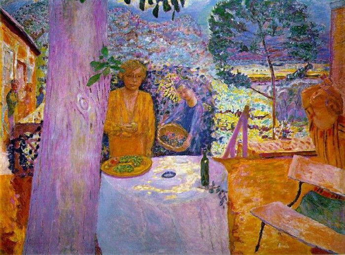 Bonnard The terrace at vernon, 1920.reworked 1939, 148x194.9. , 