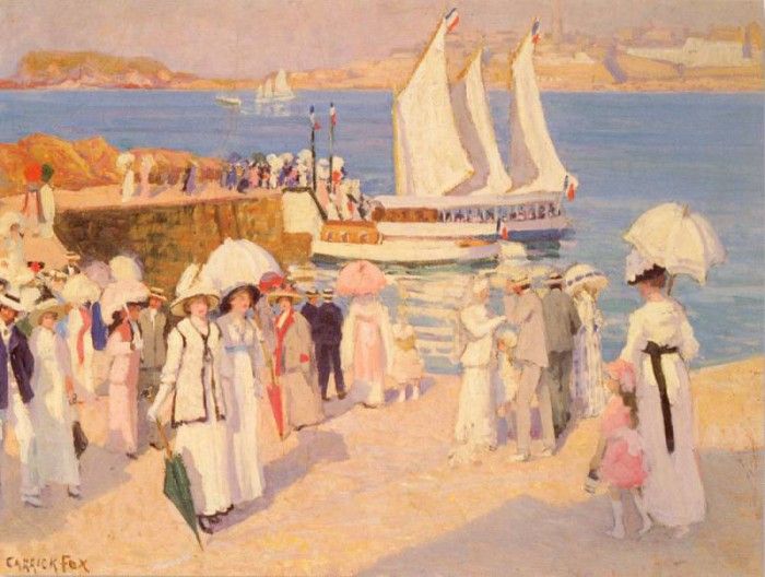 Fox Ethel Carrick The Quay At Dinard. ,  