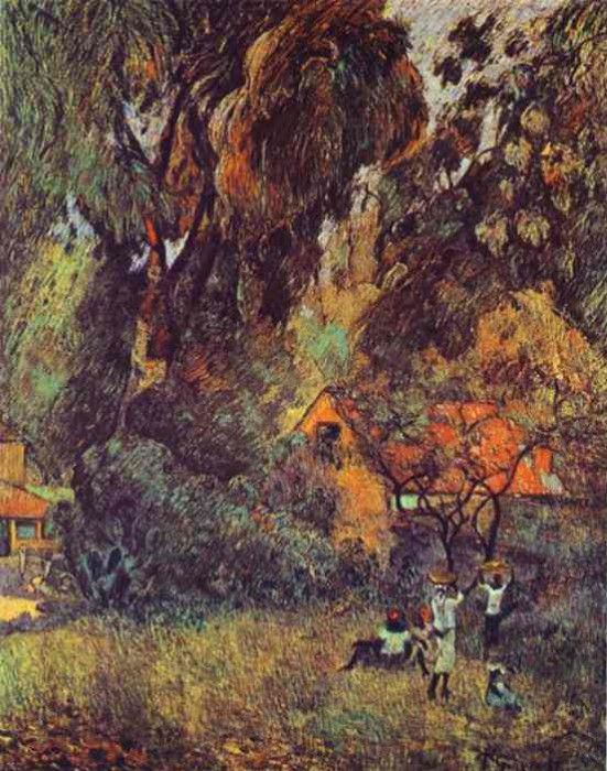 Gauguin - Huts Under Trees. , 