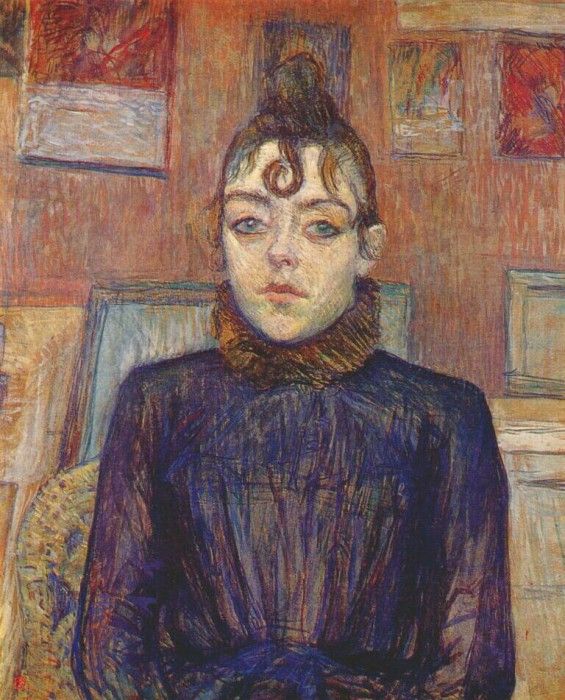 lautrec girl with lovelock 1889. -,  