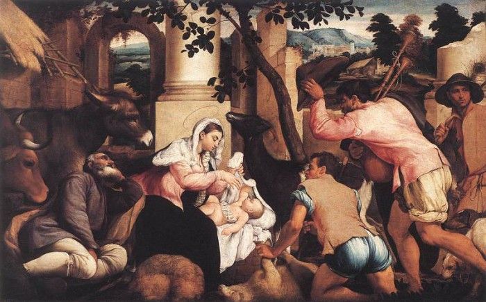 BASSANO Jacopo Adoration Of The Shepherds. ,    