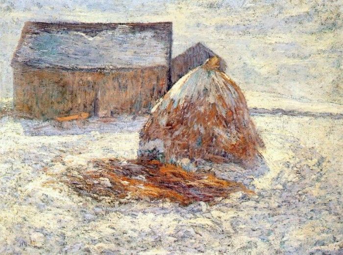 twachtman hayrick c1890-1900. Twachtmann,  