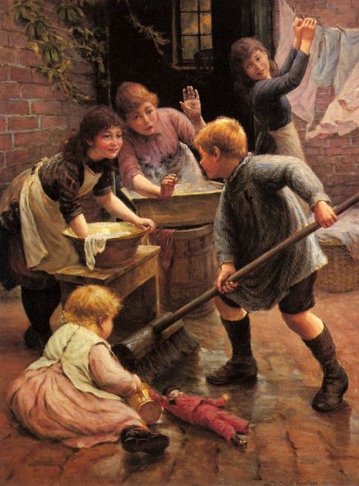 Armitage Thomas Liddall Washing Day. Армитаж, Томас Liddall