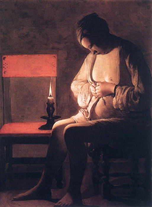 Woman Catching Fleas WGA.    