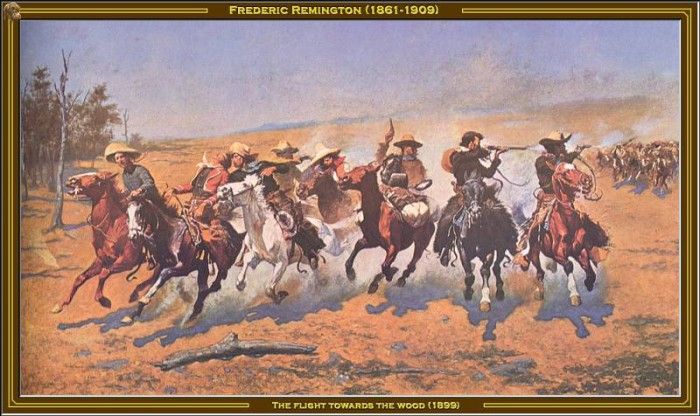 Fr. Remington-The Flight Towards The Wood(1899) Po Amp 052. Remington, 