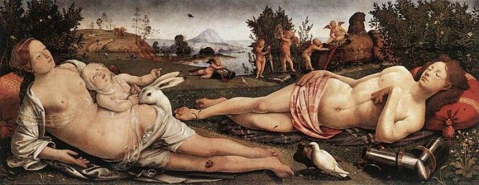 Piero di Cosimo Venus Mars and Cupid 1490. ,  