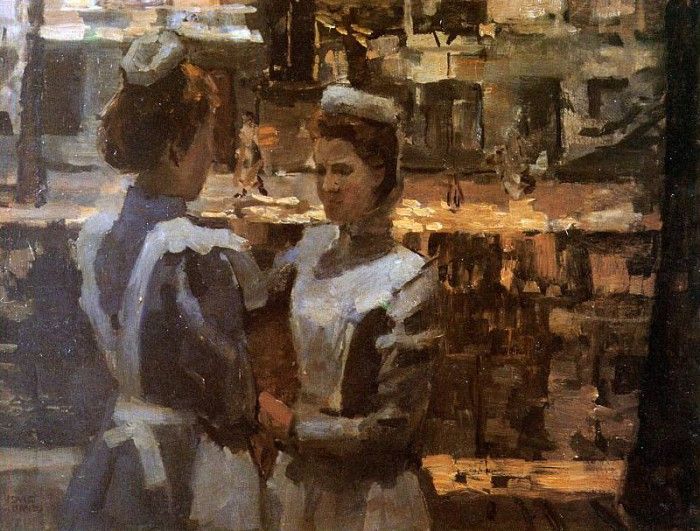 Israls Isaac Two maids Sun. Israels, 