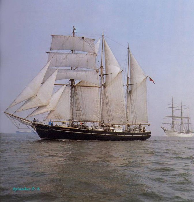 dk tall ships captain scott topgallant schooner lyr 1971. 