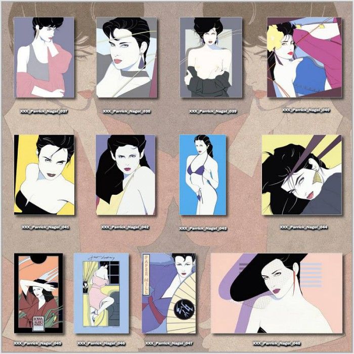 3X Patrick Nagel Index 04. , 