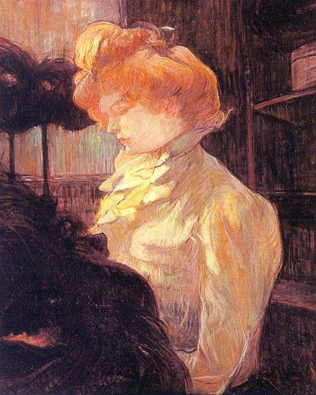 Toulouse-Lautrec The Milliner, 1900, oil on board, Musee Tou. -,  