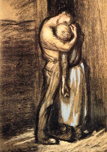 Steinlen, Theophile-Alexandre - The Kiss (end. , -