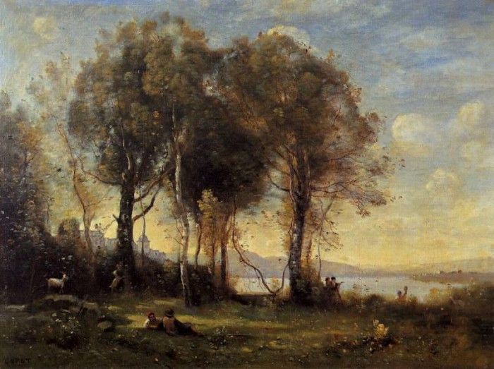 Corot Goatherds on the Borromean Islands. , --