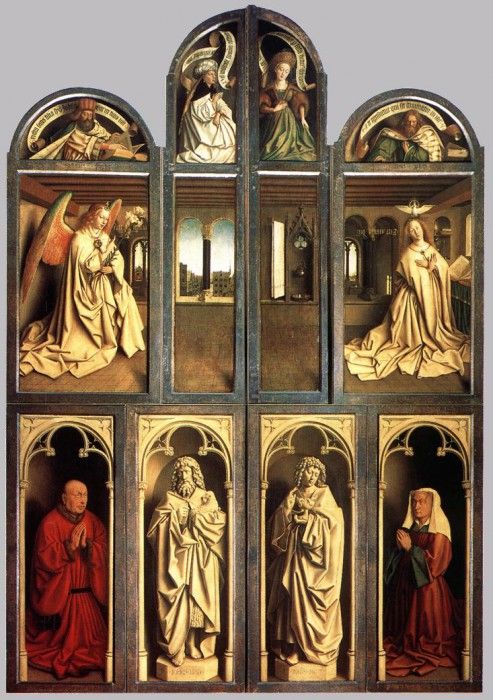 Eyck Jan van The Ghent Altarpiece (wings closed). ,  