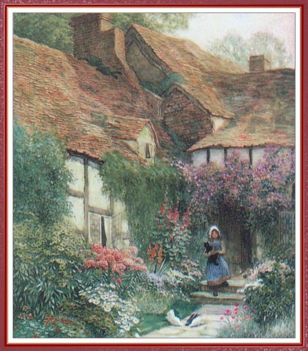 StrachanArthurClaude GirlWithCatAndDoves-We (f049). ,  