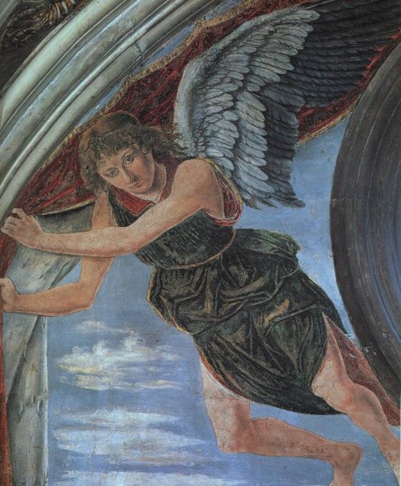 Pollaiuolo,A. Angel, 1467, detail of fresco at the Chapel of. 